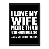 I Love My Wife More Than Scale Miniature Building ...Yes, She Bought Me This - Portrait Frame Photo Tile