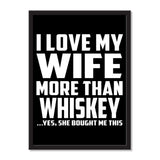 I Love My Wife More Than Whiskey ...Yes, She Bought Me This - Portrait Frame Photo Tile