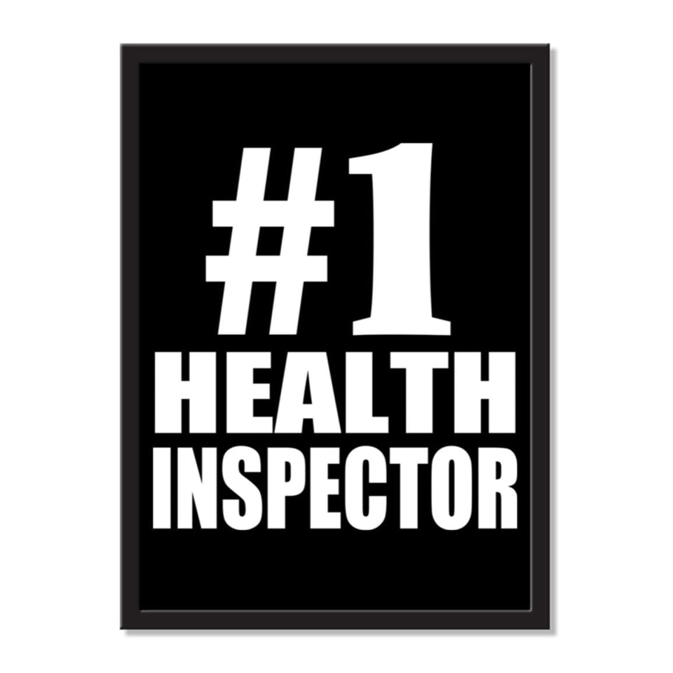 Number One #1 Health Inspector - Portrait Frame Photo Tile