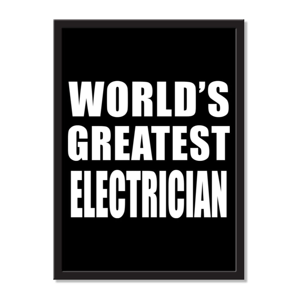 World's Greatest Electrician - Portrait Frame Photo Tile