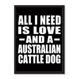 All I Need Is Love And A Australian Cattle Dog - Portrait Frame Photo Tile