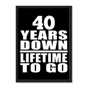 40 Years Down Lifetime To Go - Portrait Frame Photo Tile