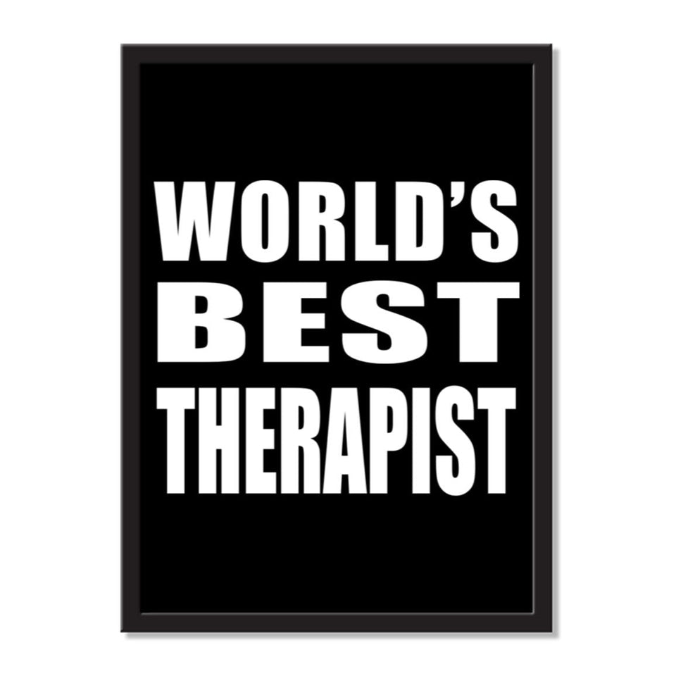 World's Best Therapist - Portrait Frame Photo Tile