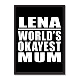 Lena World's Okayest Mum - Portrait Frame Photo Tile