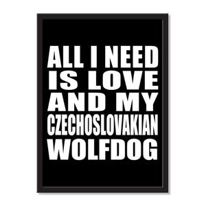 All I Need Is Love And My Czechoslovakian Wolfdog - Portrait Frame Photo Tile