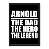 Arnold The Dad The Hero The Legend - Portrait Frame Photo Tile