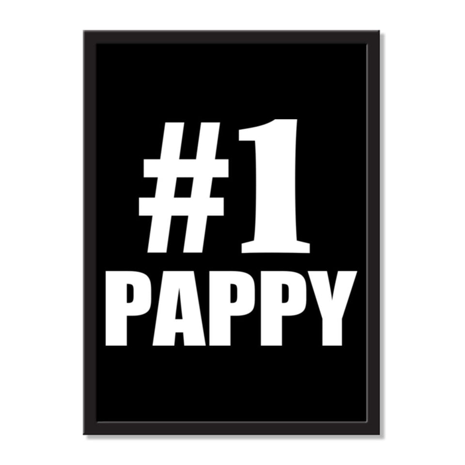 Number One #1 Pappy - Portrait Frame Photo Tile
