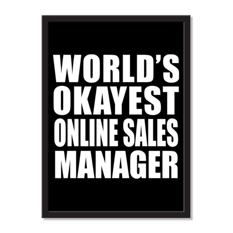 World's Okayest Online Sales Manager - Portrait Frame Photo Tile