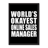 World's Okayest Online Sales Manager - Portrait Frame Photo Tile