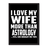 I Love My Wife More Than Astrology ...Yes, She Bought Me This - Portrait Frame Photo Tile