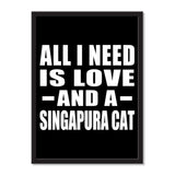 All I Need Is Love And A Singapura Cat - Portrait Frame Photo Tile