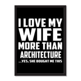 I Love My Wife More Than Architecture ...Yes, She Bought Me This - Portrait Frame Photo Tile