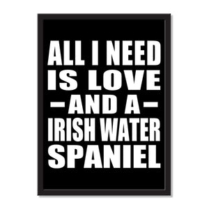 All I Need Is Love And A Irish Water Spaniel - Portrait Frame Photo Tile