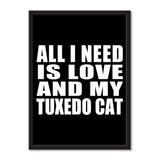 All I Need Is Love And My Tuxedo Cat - Portrait Frame Photo Tile