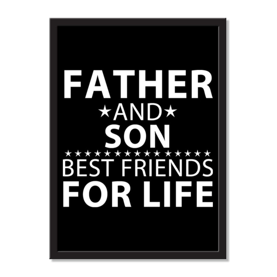 Father and Son, Best Friends For Life - Portrait Frame Photo Tile