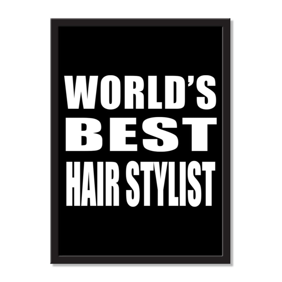 World's Best Hair Stylist - Portrait Frame Photo Tile