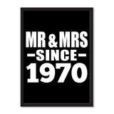 Mr & Mrs Since 1970 - Portrait Frame Photo Tile