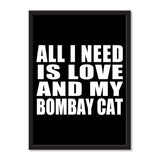 All I Need Is Love And My Bombay Cat - Portrait Frame Photo Tile