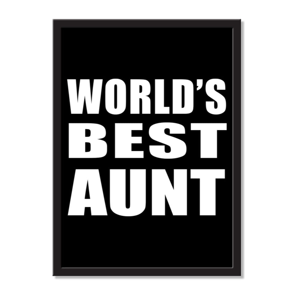 World's Best Aunt - Portrait Frame Photo Tile