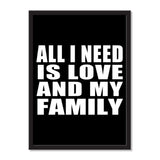 All I Need Is Love And My Family - Portrait Frame Photo Tile