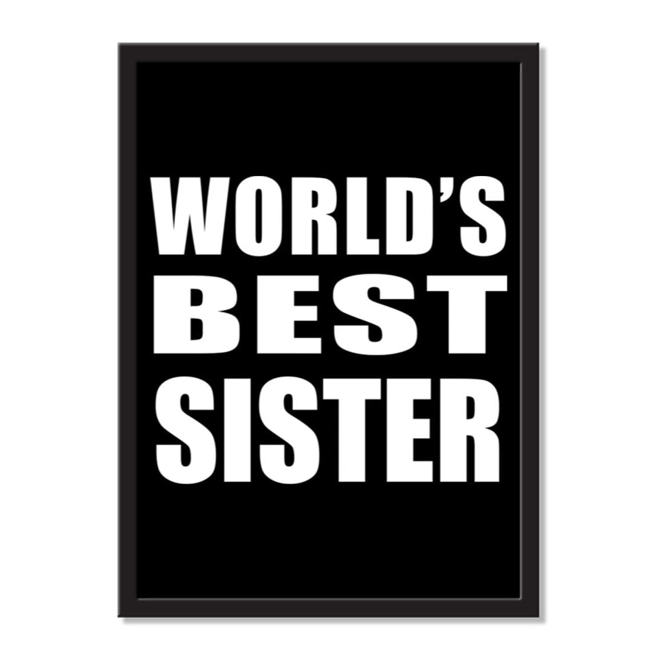 World's Best Sister - Portrait Frame Photo Tile