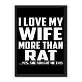 I Love My Wife More Than Rat ...Yes, She Bought Me This - Portrait Frame Photo Tile