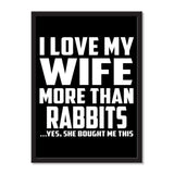 I Love My Wife More Than Rabbits ...Yes, She Bought Me This - Portrait Frame Photo Tile