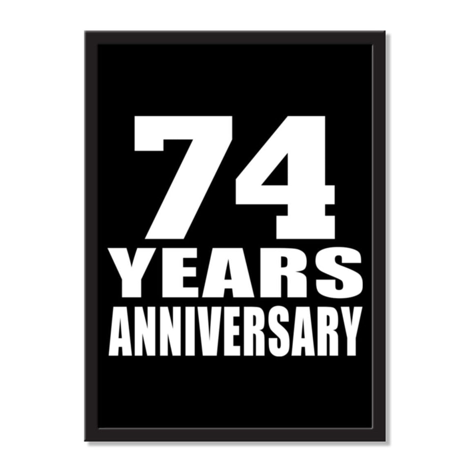74 Years Anniversary - Portrait Frame Photo Tile