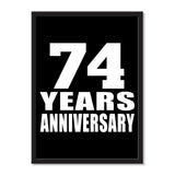 74 Years Anniversary - Portrait Frame Photo Tile