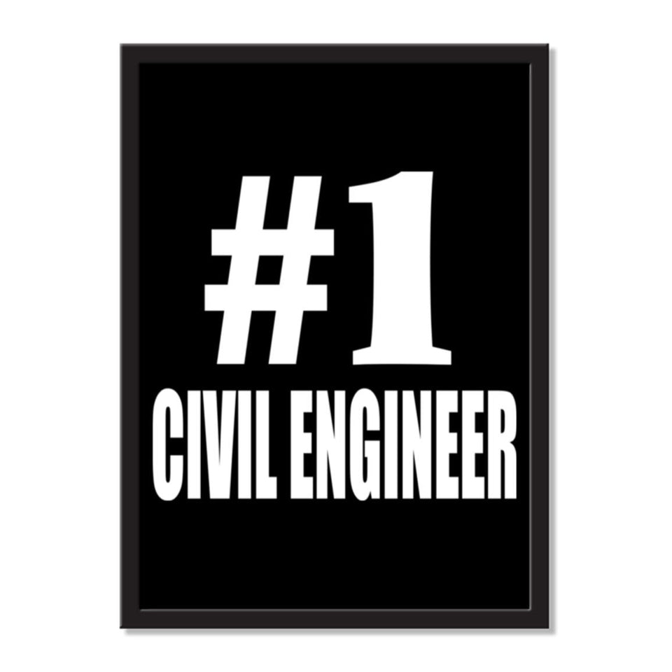 Number One #1 Civil Engineer - Portrait Frame Photo Tile