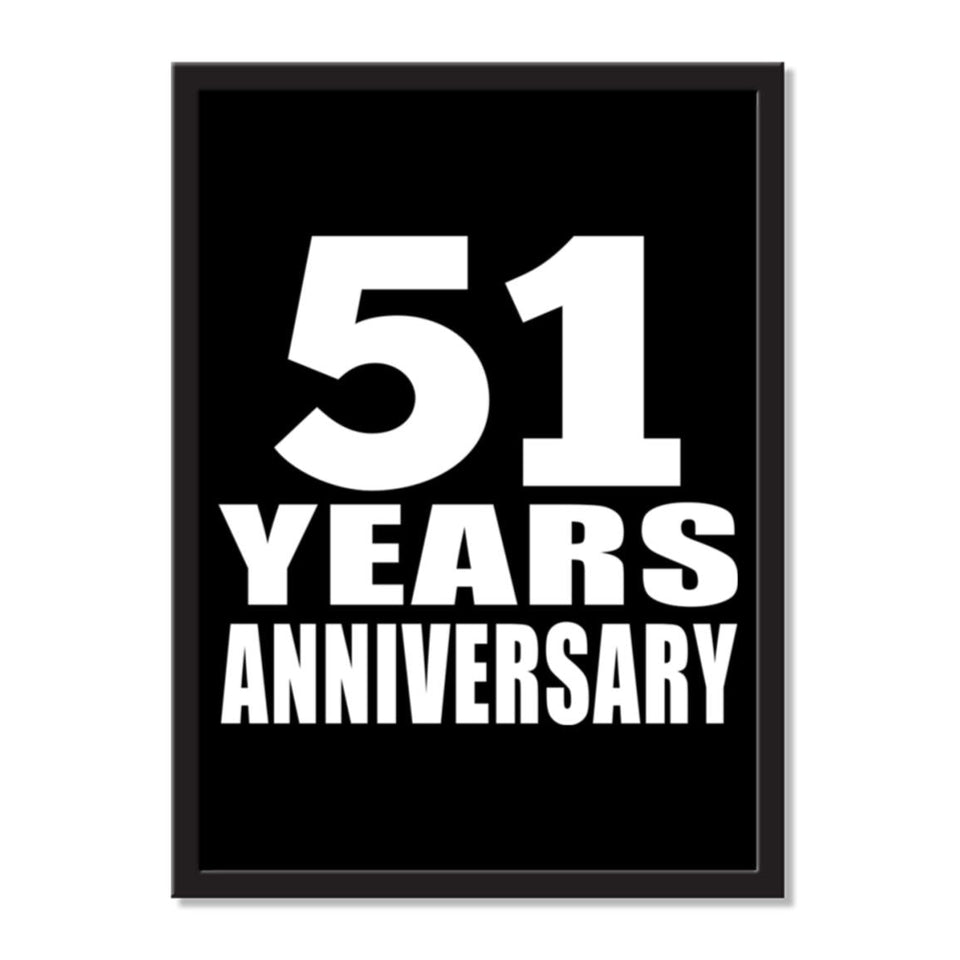 51 Years Anniversary - Portrait Frame Photo Tile