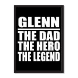 Glenn The Dad The Hero The Legend - Portrait Frame Photo Tile
