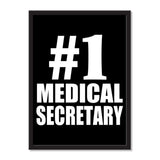 Number One #1 Medical Secretary - Portrait Frame Photo Tile