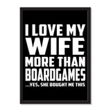 I Love My Wife More Than BoardGames ...Yes, She Bought Me This - Portrait Frame Photo Tile