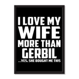 I Love My Wife More Than Gerbil ...Yes, She Bought Me This - Portrait Frame Photo Tile
