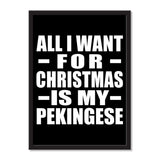 All I Want For Christmas Is My Pekingese - Portrait Frame Photo Tile