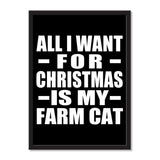 All I Want For Christmas Is My Farm Cat - Portrait Frame Photo Tile
