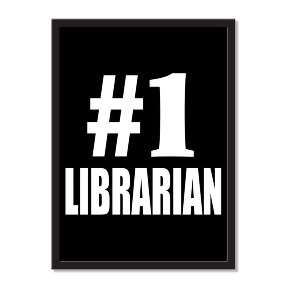 Number One #1 Librarian - Portrait Frame Photo Tile