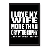 I Love My Wife More Than Cryptography ...Yes, She Bought Me This - Portrait Frame Photo Tile