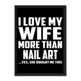 I Love My Wife More Than Nail Art ...Yes, She Bought Me This - Portrait Frame Photo Tile
