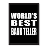World's Best Bank Teller - Portrait Frame Photo Tile