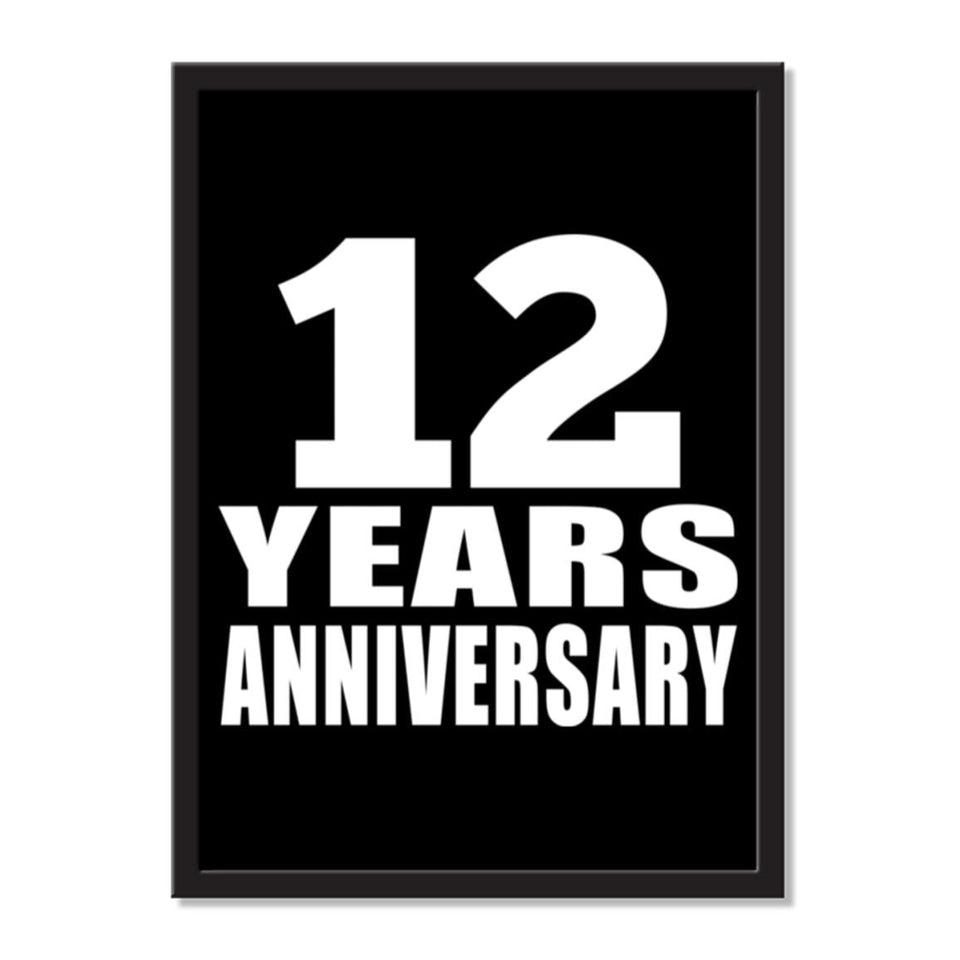 12 Years Anniversary - Portrait Frame Photo Tile