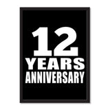 12 Years Anniversary - Portrait Frame Photo Tile