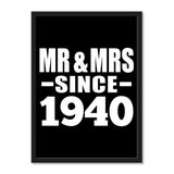 Mr & Mrs Since 1940 - Portrait Frame Photo Tile