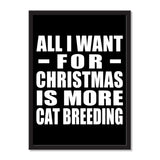 All I Want For Christmas Is More Cat Breeding - Portrait Frame Photo Tile