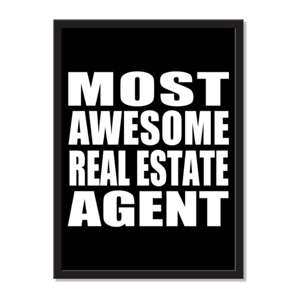 Most Awesome Real Estate Agent - Portrait Frame Photo Tile