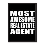 Most Awesome Real Estate Agent - Portrait Frame Photo Tile