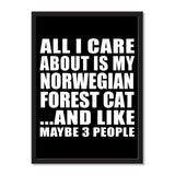 All I Care About Is My Norwegian Forest Cat And Like Maybe 3 People - Portrait Frame Photo Tile