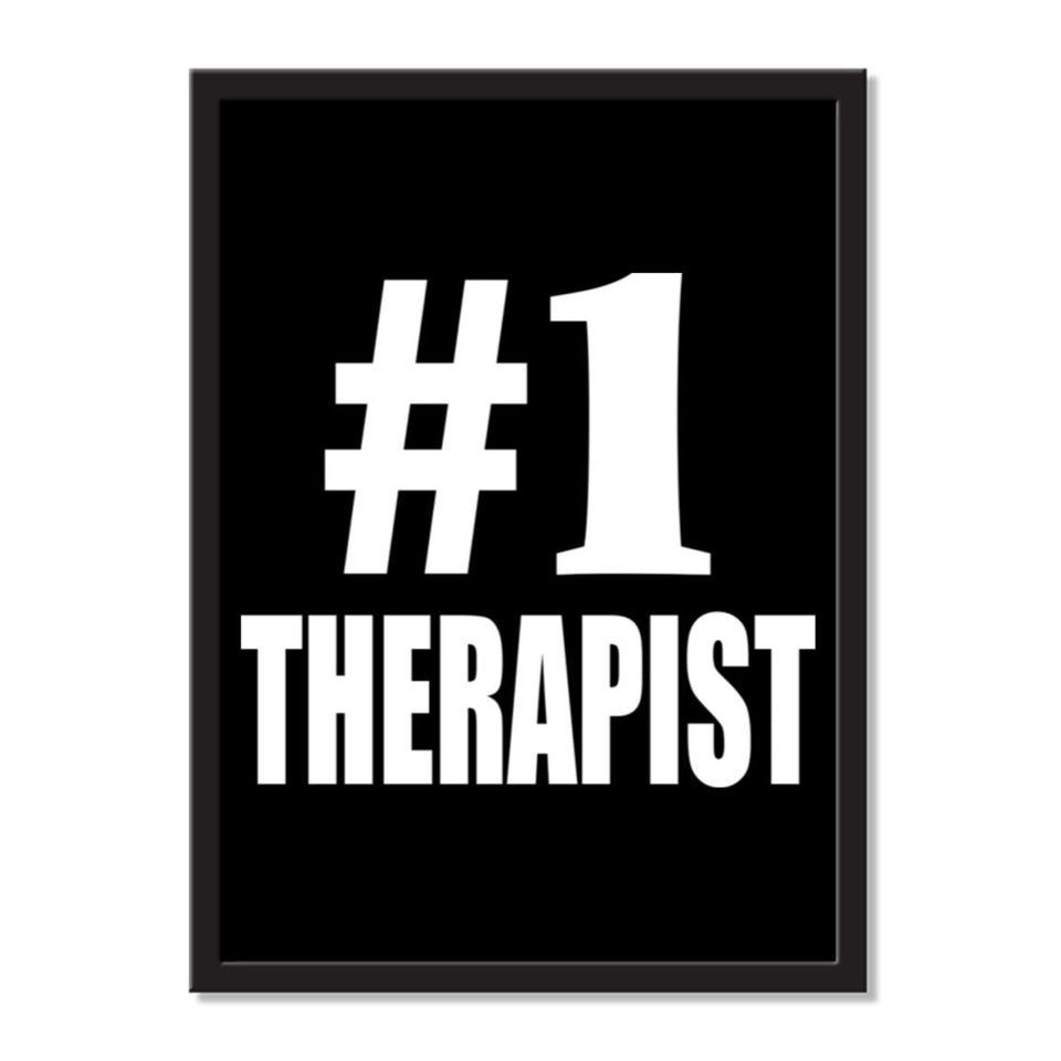 Number One #1 Therapist - Portrait Frame Photo Tile