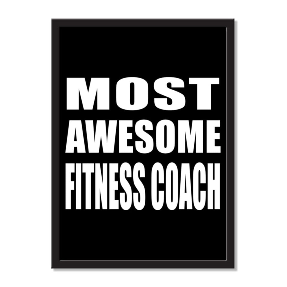 Most Awesome Fitness Coach - Portrait Frame Photo Tile